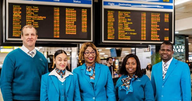 The ACSA airport team at the departures board